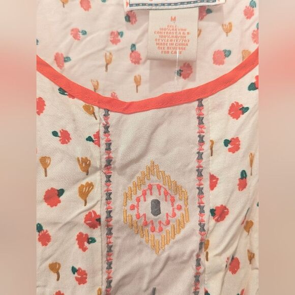 Flying Tomato Y2K Baby Doll Spaghetti Straps Tank Top Size M Boho Western Floral - Picture 4 of 7